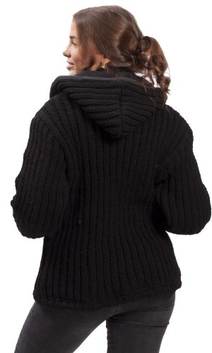 Pletená bunda PAHARI černá