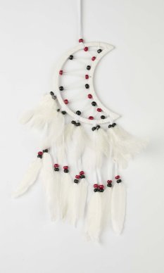 Lapač snů MOON černo-červená/ délka 38cm
