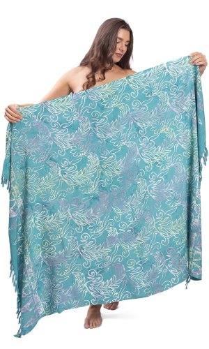 Sarong BALI BATIK tyrkysový IV.