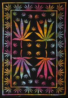 Mandala malá Cannabis barevná