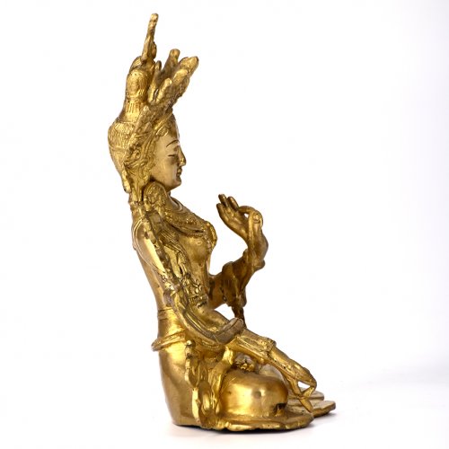 Kovová socha TARA zlatá ↑27 cm